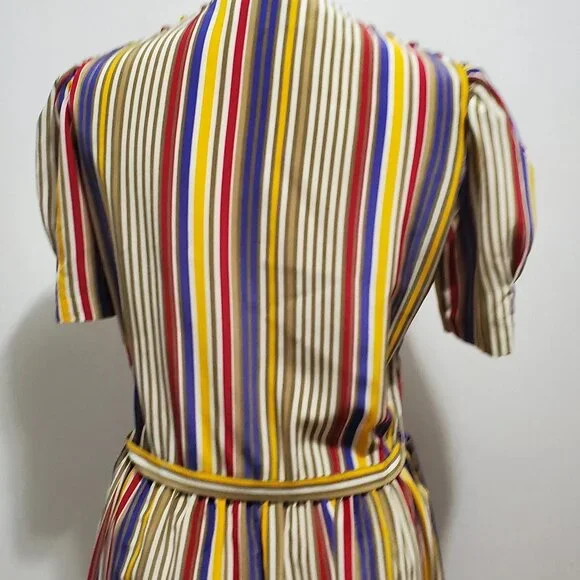 Vintage Albert Nipon Multicolored Striped Executive Dress - Picture 3 of 7